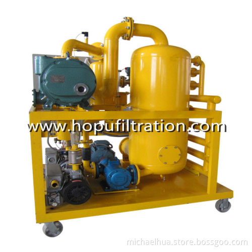 Double stage vacuum transformer oil purifier